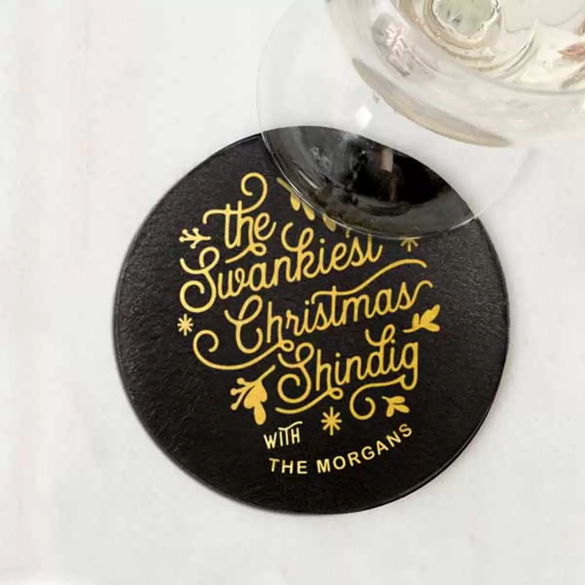 Custom Leather Christmas Coasters are a Perfect Gift this Year!