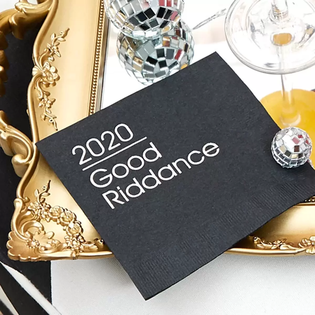 Get your NYE cocktail napkins from For Your Party