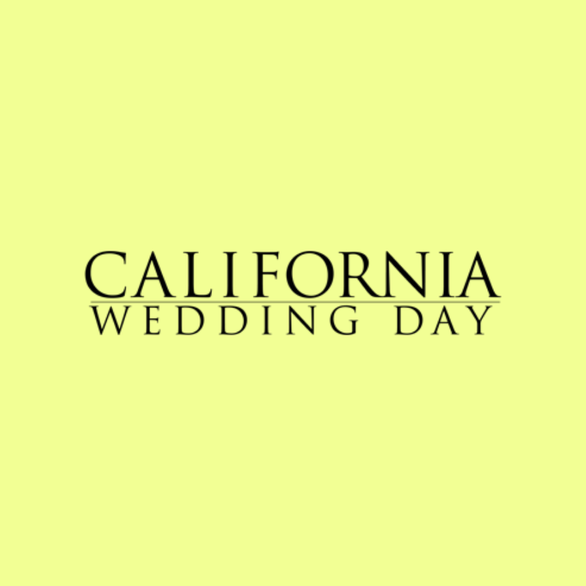California Wedding Day