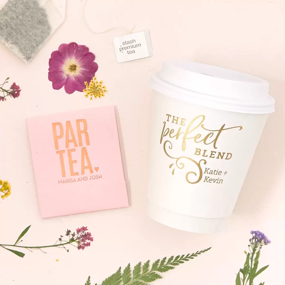 add custom coffee cups and tea favors to your wedding day with For Your Party