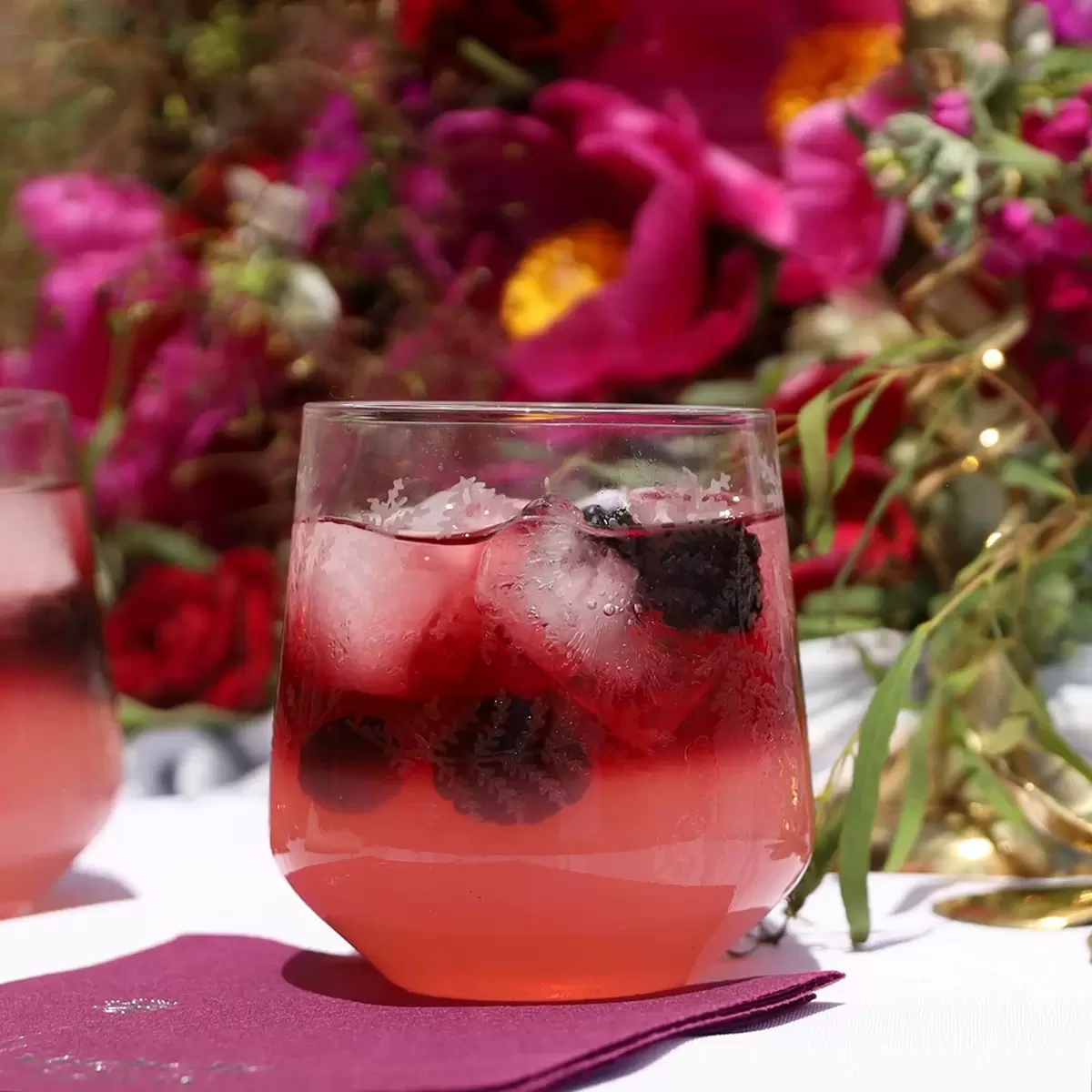 offer your guests a blackberry tequila spritzer with this recipe from For Your Party