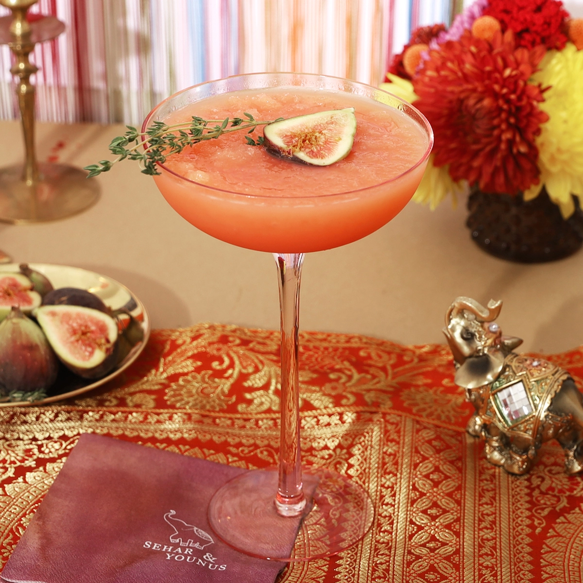 offer a fresh new cocktail featuring fig and thyme this Thanksgiving
